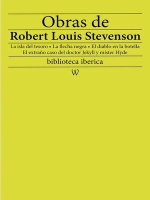 cover image of Obras de Robert Louis Stevenson